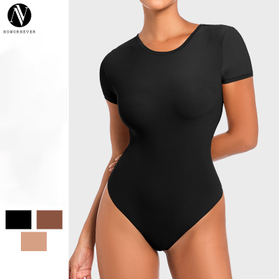 Tummy Control Shapewear Bodysuit Wholesale Supplier | OEM/ODM Double Layer Short Sleeve Body Shaping Apparel Manufacturer for Brands & Global DistributionMT000327
