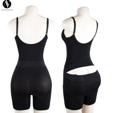 Bodysuit Shapewear OEM ODM Manufacturer - Open Crotch Waist Cinching Tummy Control Butt-Lift Full Body Shaper Wholesale SupplyMT000825B