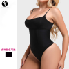 Private Label Bodysuit Shapewear OEM/ODM Factory: KDS Style Crew Neck Double Snap Crotch Thong Waist Trainer Full Body Shaper Bulk SupplyMT000372B