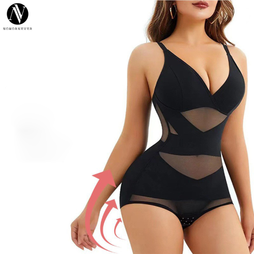 Custom Mesh Shapewear Bodysuit OEM ODM Manufacturer for Plus Size Tummy Control & Butt-Lift, Private Label & Wholesale Supply for Brands.DG180.