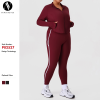 Plus Size Nude-Feel Yoga Set OEM ODM Manufacturer & Wholesale Supplier | High-Waist Slim Fit Activewear with Stand Collar Jacket & 7/8 Pants for Brands | Custom Apparel ProductionP02527