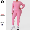 Plus Size Slim Fit Yoga Leggings & Long Sleeve Gym Set | OEM ODM Wholesale Supplier for Activewear Brands & Distributors | Custom Apparel ManufacturingP02519