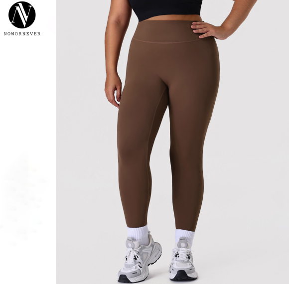 Plus Size Athletic Leggings Sourcing Agent & Wholesale Supplier: Nude-Feel Fabric Tummy Control 7/8 Cut for Yoga & Gym Activewear Contract Manufacturing & Global ExportP02526-K