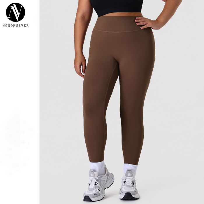 Plus Size Athletic Leggings Sourcing Agent & Wholesale Supplier: Nude-Feel Fabric Tummy Control 7/8 Cut for Yoga & Gym Activewear Contract Manufacturing & Global ExportP02526-K