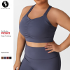 Plus Size Sports Bra OEM/ODM Manufacturer & Wholesale Supplier: Shockproof High Support Padded Fitness Yoga Activewear, Custom Production for Brands.P02502-B