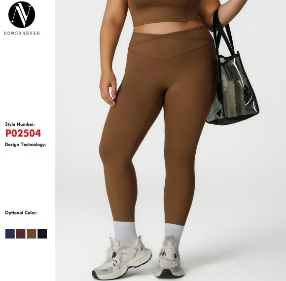 Plus Size Nude-Feel Yoga Pants OEM ODM Wholesale Supplier – High-Waist Tummy Control 7/8 Peach Lift Activewear for Custom Label ManufacturingP02504-P