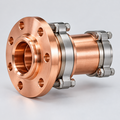 High-Voltage Machined Copper Connector Assembly