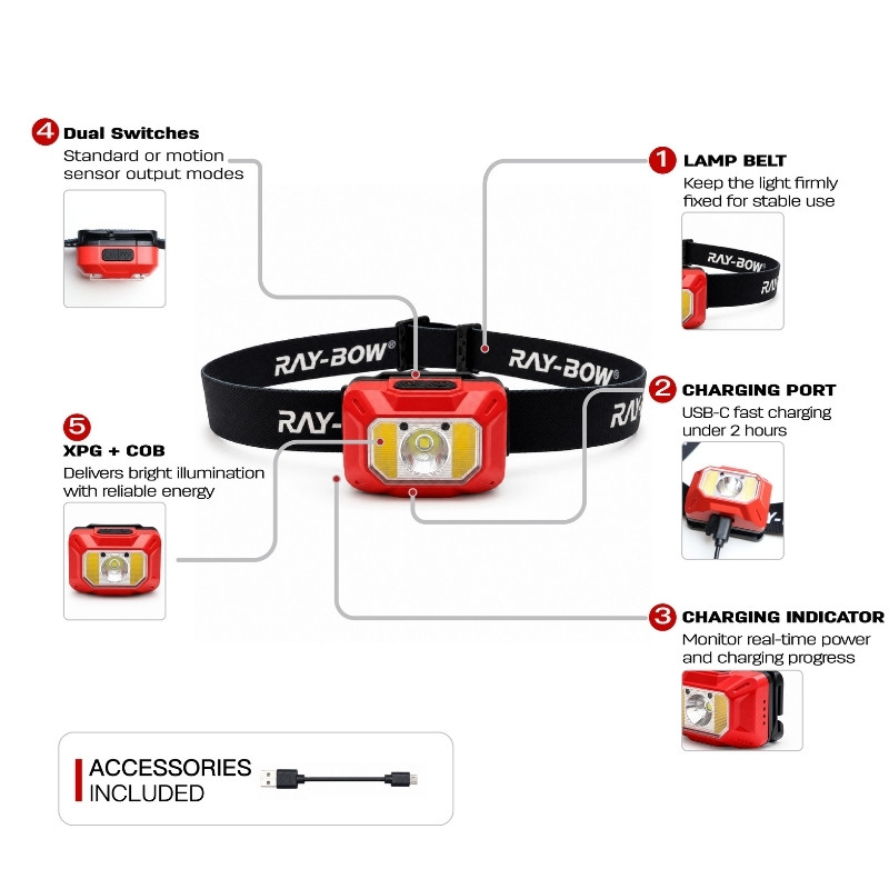 head lamp for hard hat exploded view diagram