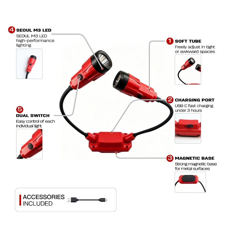 mechanic neck light​ exploded view diagram