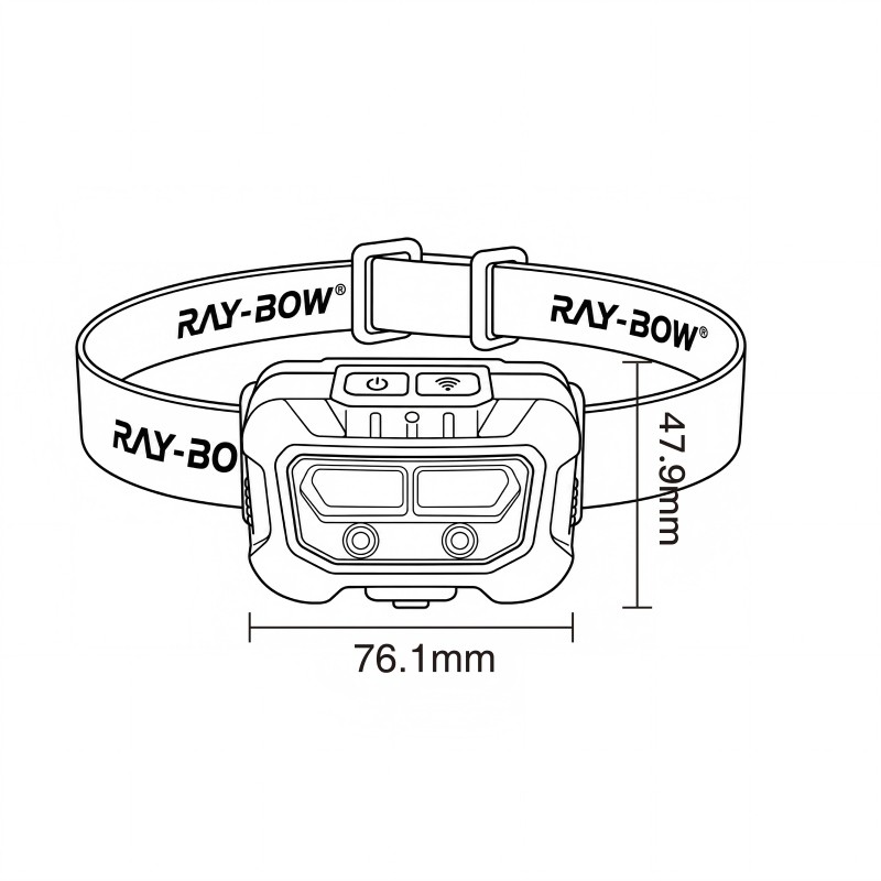 Dimension of led headlamp automotive XS-H0005