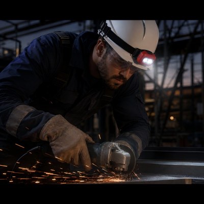 Hard Hat Headlamp | 550 lumens | Sensor Switch and Clips Included