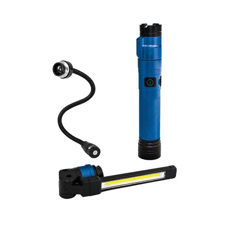 blue rechargeable inspection light with customized housing color