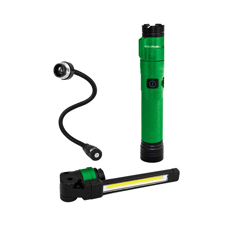 green rechargeable inspection light with customized color option