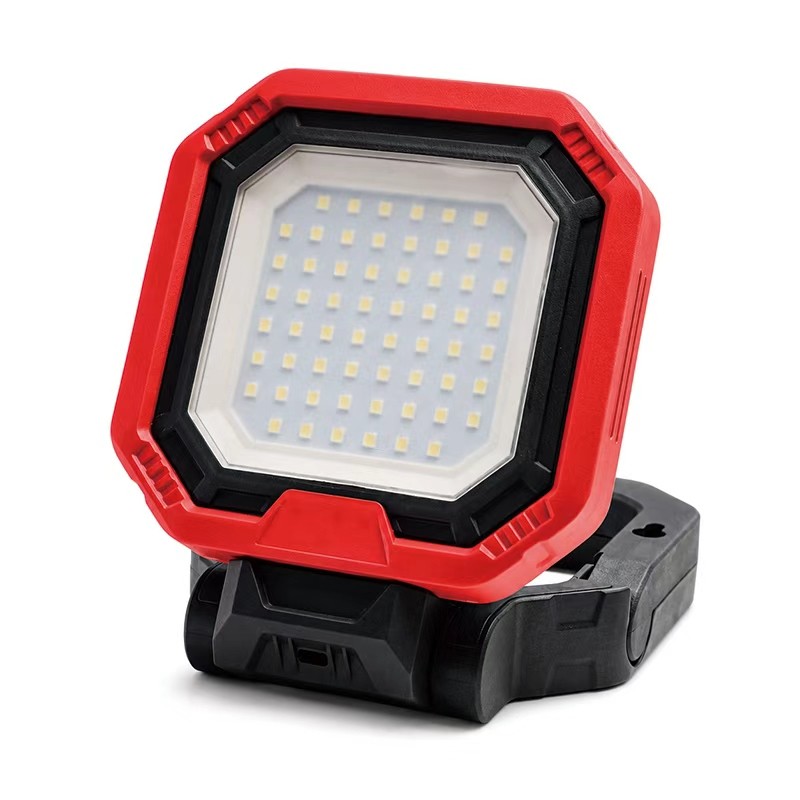 red led flood lamp with adjustable base, front product view for OEM color customization