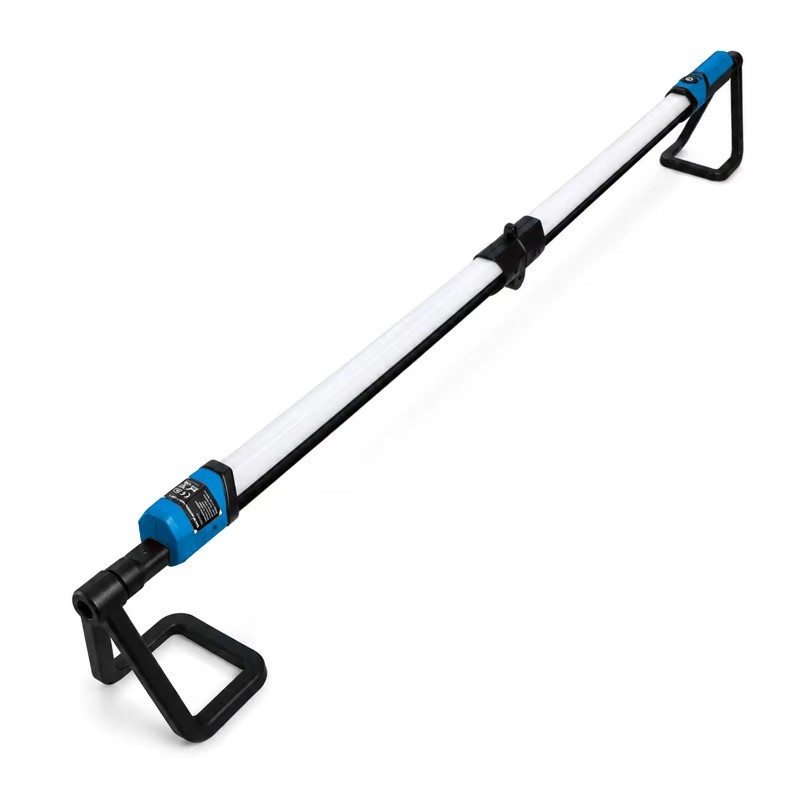 blue custom underhood work light with foldable frame and black swivel supports for OEM color development