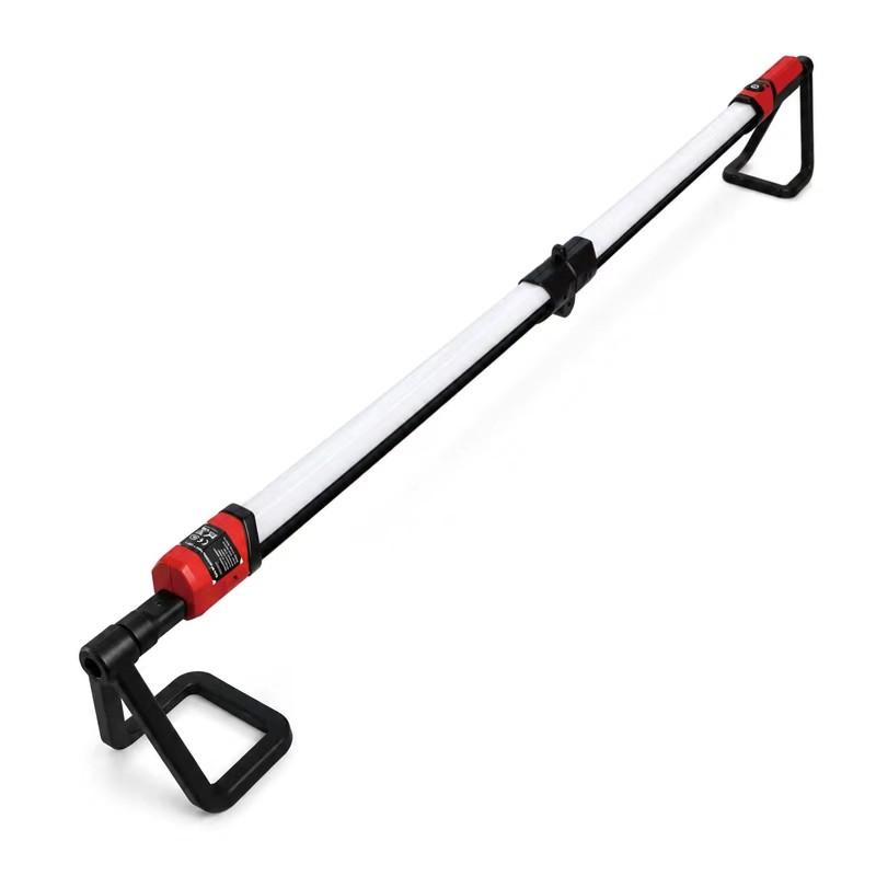 red custom underhood work light with foldable frame and black swivel supports for OEM color development