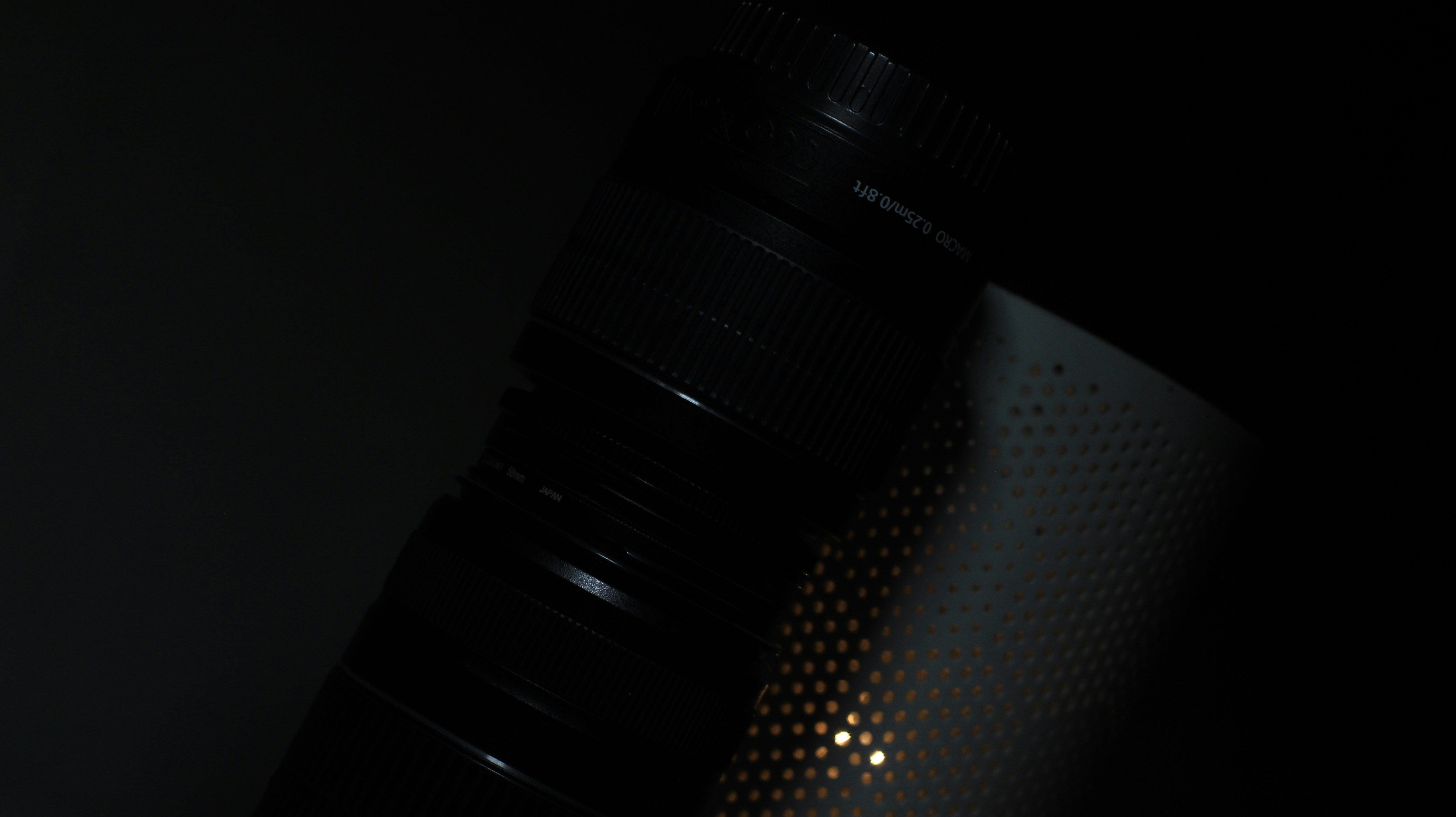 Cooling fins on a pocket flashlight A close-up of the cooling fins on a high-performance pocket flashlight