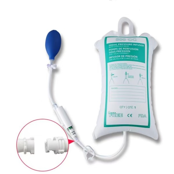 InfuSure® Disposable IV Pressure Infusion Bags with Piston Gauge | Model DlB-MRI