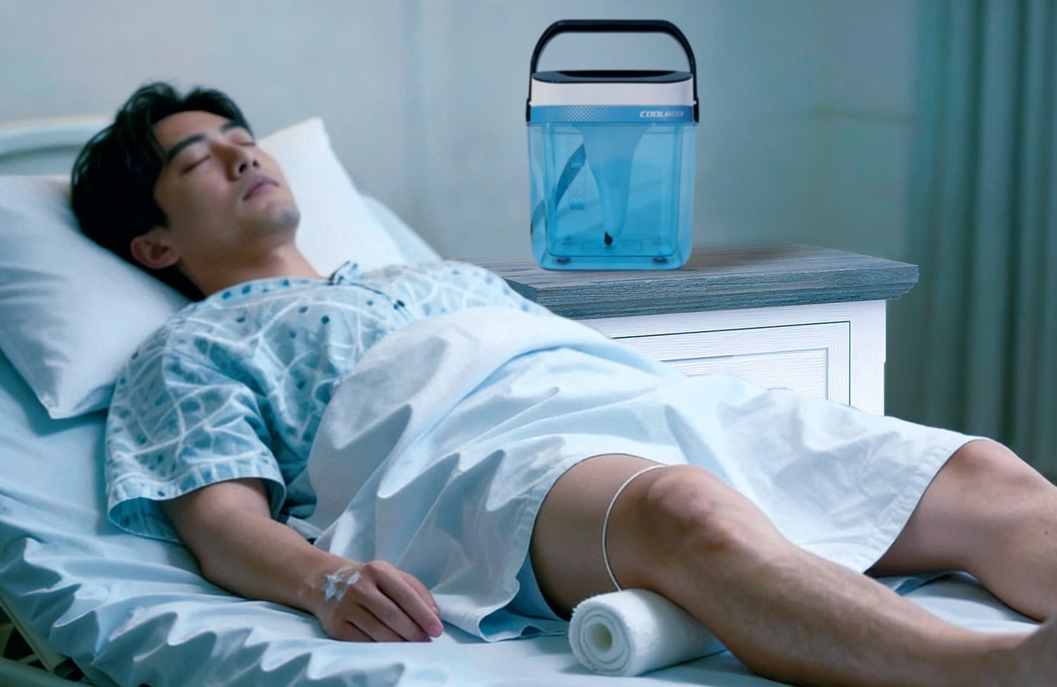 Illustrative hospital bedside setting with Coolther® Night Flow