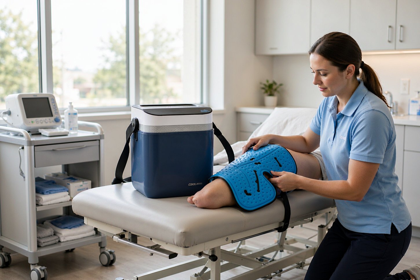Physical therapy and rehabilitation with Air Cold Core