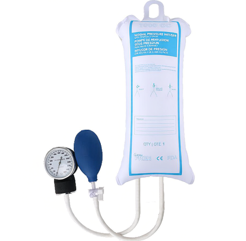 InfuSure® Disposable IV Pressure Infusion Bags with Metal Manometer | Model DlB-MM-D