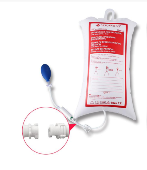 InfuSure®  Disposable IV Presure Infusion Bags with Plastic Manometer | Model DIB-MRIC-PM