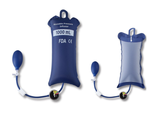 InfuSure®  Reusable IV Pressure Infusion Bags with Plastic Manometer | Model TRlB-PM