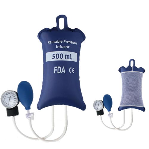 InfuSure®  Reusable IV Pressure Infusion Bags with Metal Manometer | Model RlB-MM-D
