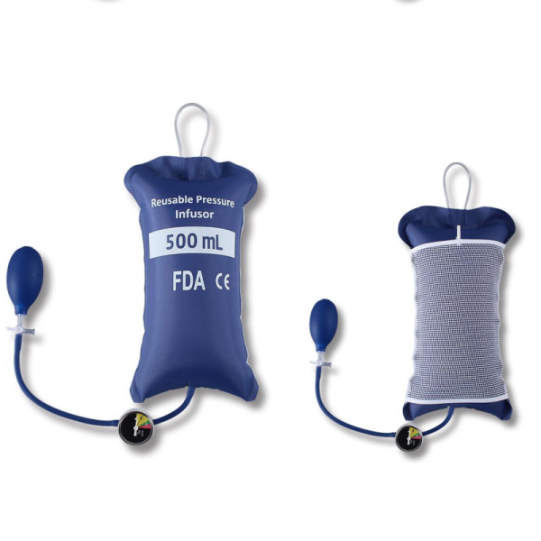 InfuSure® Reusable IV Pressure Infusion Bags with Plastic Manometer | Model GRlB-PM