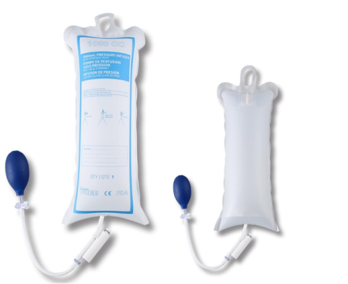 InfuSure®  Disposable IV Pressure Infusion Bags with Piston Gauge | Model TDlB-P