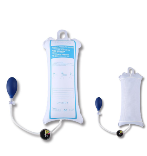 InfuSure®  Disposable IV Pressure Infusion Bags with Piston Gauge | Model DlB-P