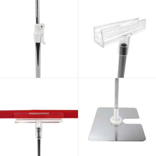 JK-4E Adjustable Height Floor Standing Sign Holder with U-Shaped Base for Promotional Displays
