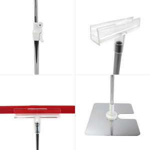 JK-4E Adjustable Height Floor Standing Sign Holder with U-Shaped Base for Promotional Displays