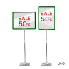 JK-4E Adjustable Height Floor Standing Sign Holder with U-Shaped Base for Promotional Displays