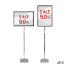 JK-6 Adjustable Height Metal Floor-standing Sign Stand Vertical/Horizontal Sign Holder