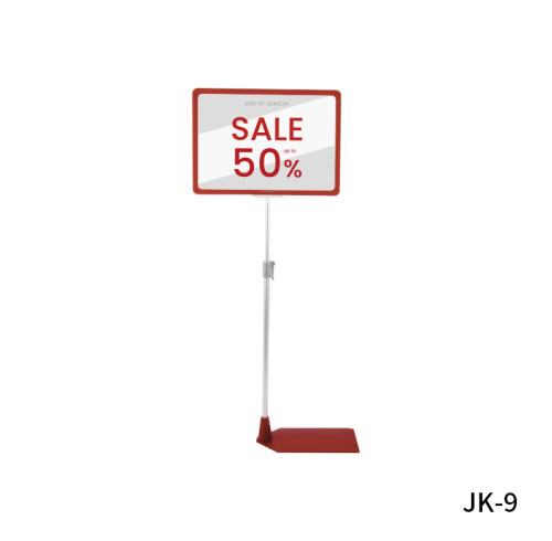 JK-3G Floor Standing Sign Holder with Plastic Base for Retail Promotions, Event Signage