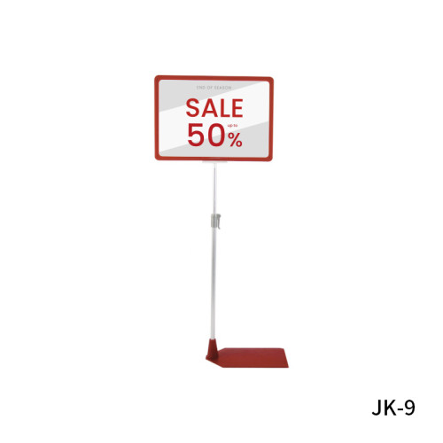 JK-3G Floor Standing Sign Holder with Plastic Base for Retail Promotions, Event Signage