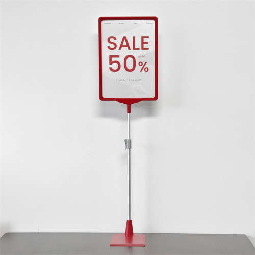 JK-3G Floor Standing Sign Holder with Plastic Base for Retail Promotions, Event Signage