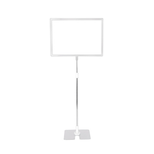 JK-10A Adjustable Height Floor Stand Sign Holder with Stable Base for Commercial, Retail