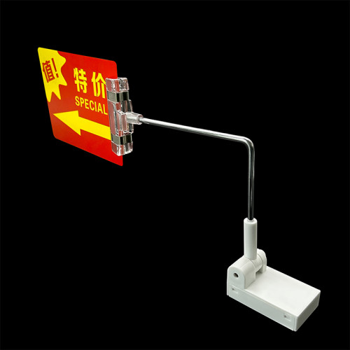 JR-14 Magnetic Retail Sign Holder with Adjustable Arm – Clear Clips