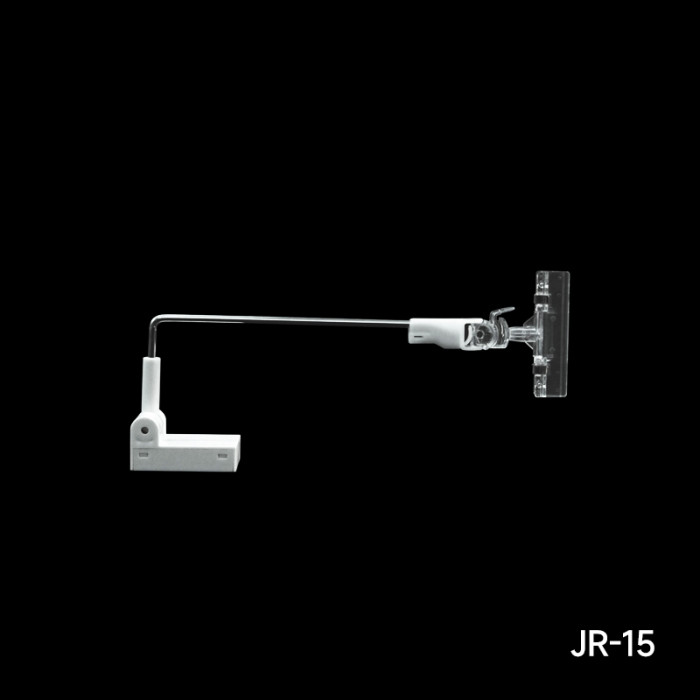JR-15 Magnetic Retail Sign Holder with Adjustable Arm and Clear Clip for Promotional Display