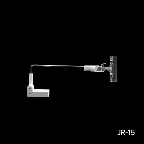 JR-15 Magnetic Retail Sign Holder with Adjustable Arm and Clear Clip for Promotional Display