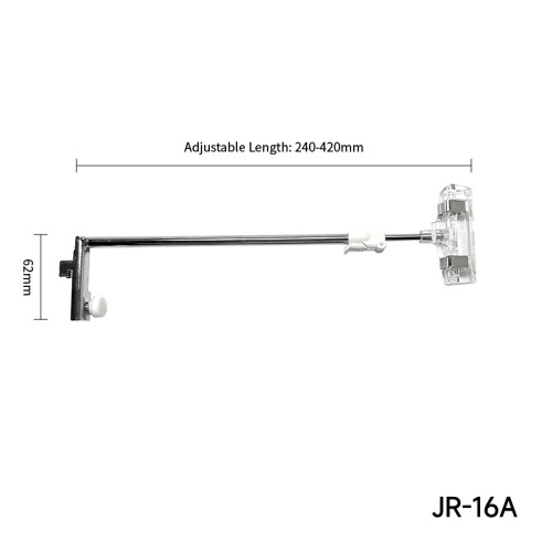 JR-16A Adjustable Length Shelf-Mounted Retail Sign Clip Shelf Sign Holder