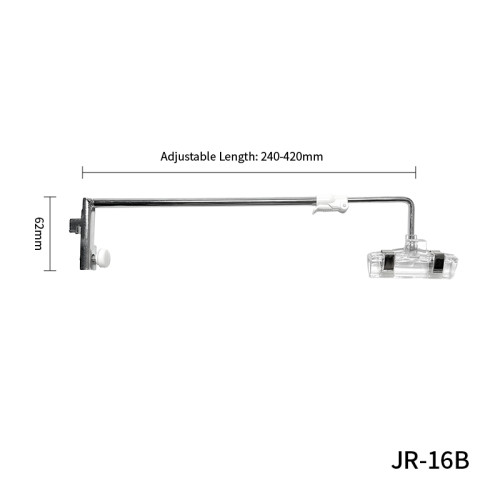 JR-16B Adjustable Length Shelf-Mounted Retail Sign Clip Shelf Sign Holder