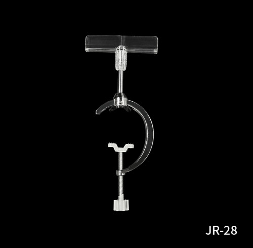 JR-28 Shelf Layer Glass Holder Clip Glass Clip for Holding Glass On Shelving Panels