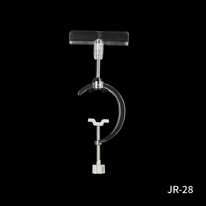 JR-28 Shelf Layer Glass Holder Clip Glass Clip for Holding Glass On Shelving Panels