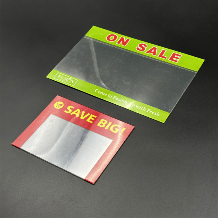 JQ-2 PVC Sign Holder for Retail Promotional Information Display