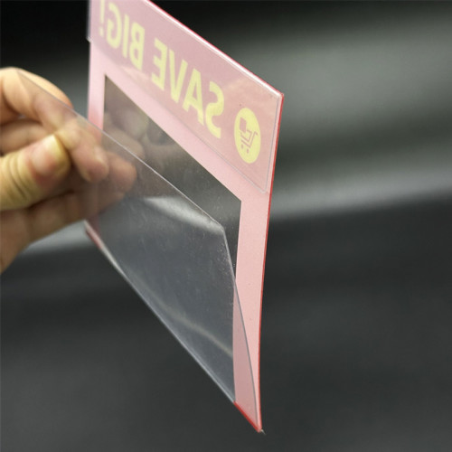 JQ-2 PVC Sign Holder for Retail Promotional Information Display