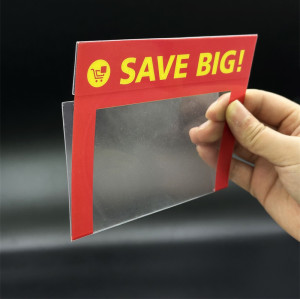 JQ-2 PVC Sign Holder for Retail Promotional Information Display