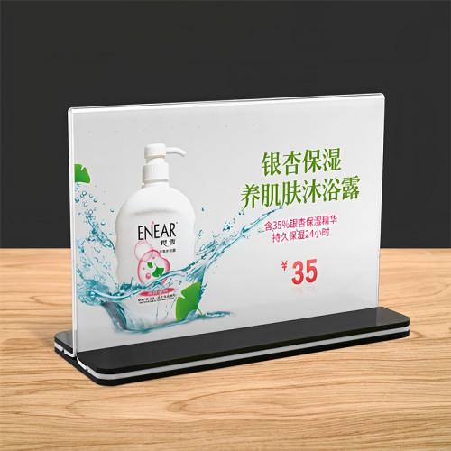 JE-10 Tabletop Desktop Display Stand Acrylic Sign Holder